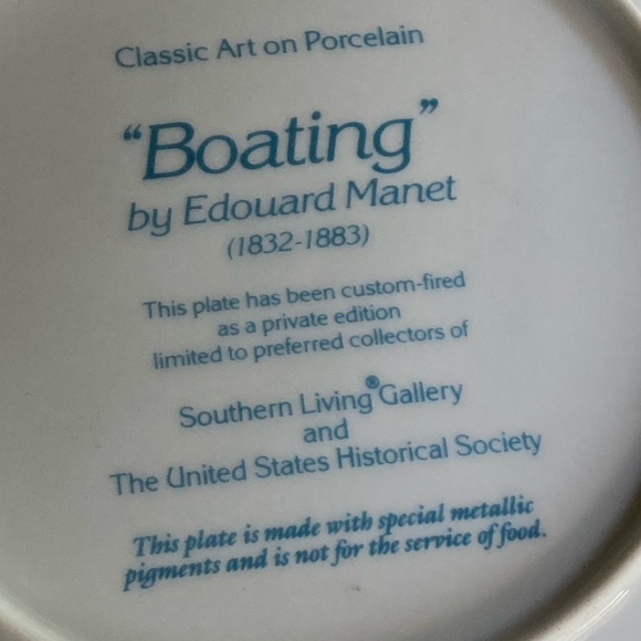 “Boating” private edition collector plate - Picture 3 of 6